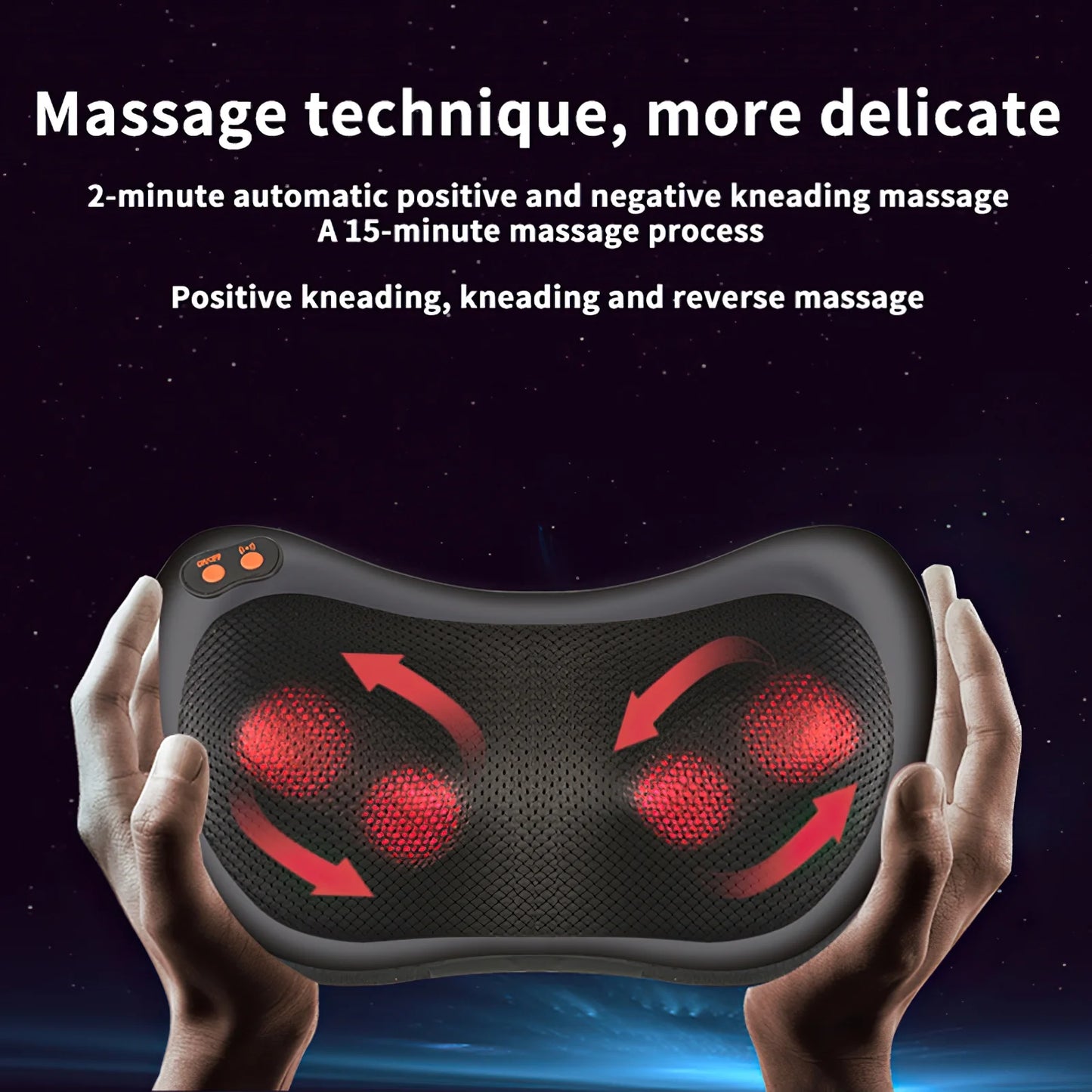 Shitasu Massager Pillow with Heat for Shoulder, Back, Neck, Deep Tissue