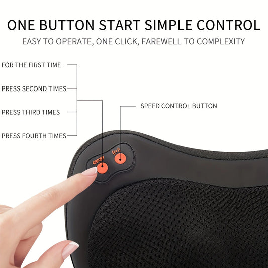 Shitasu Massager Pillow with Heat for Shoulder, Back, Neck, Deep Tissue